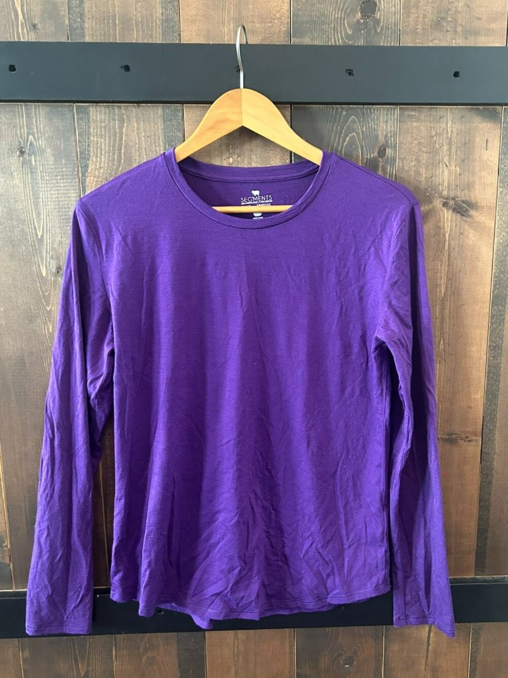 Seg'ments 100% Merino Wool Crew Neck Long Sleeve Top Women's Size L